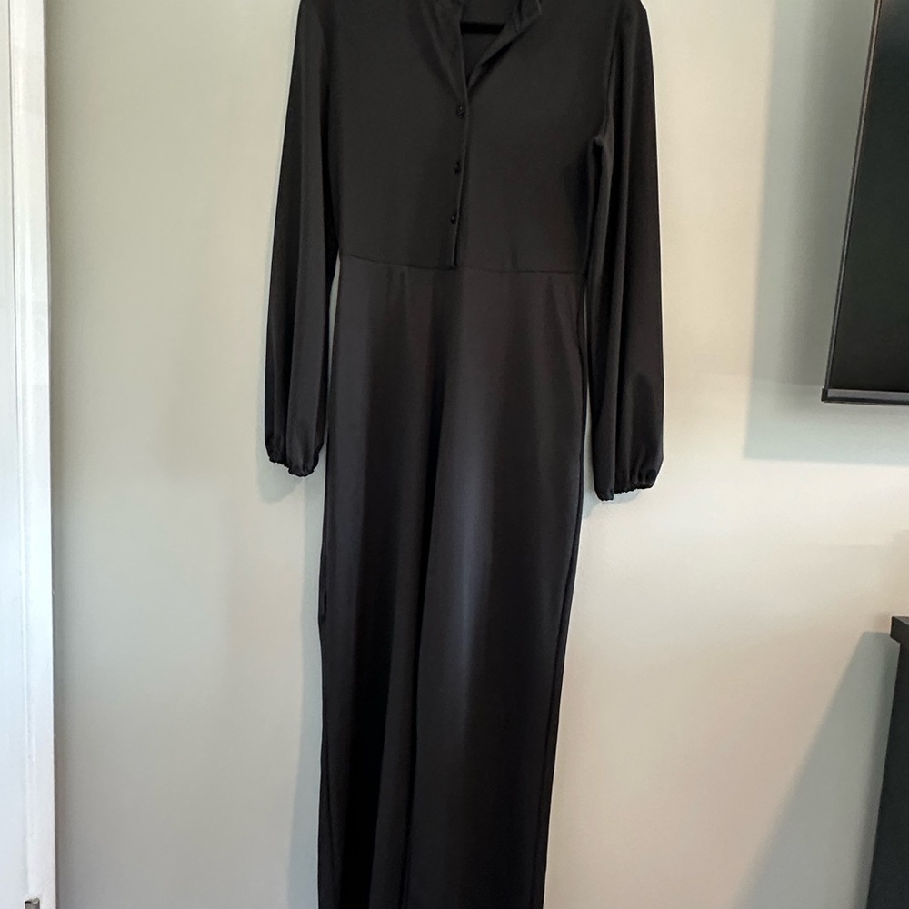 Black jumpsuit with Long Bishop Sleeves for Work